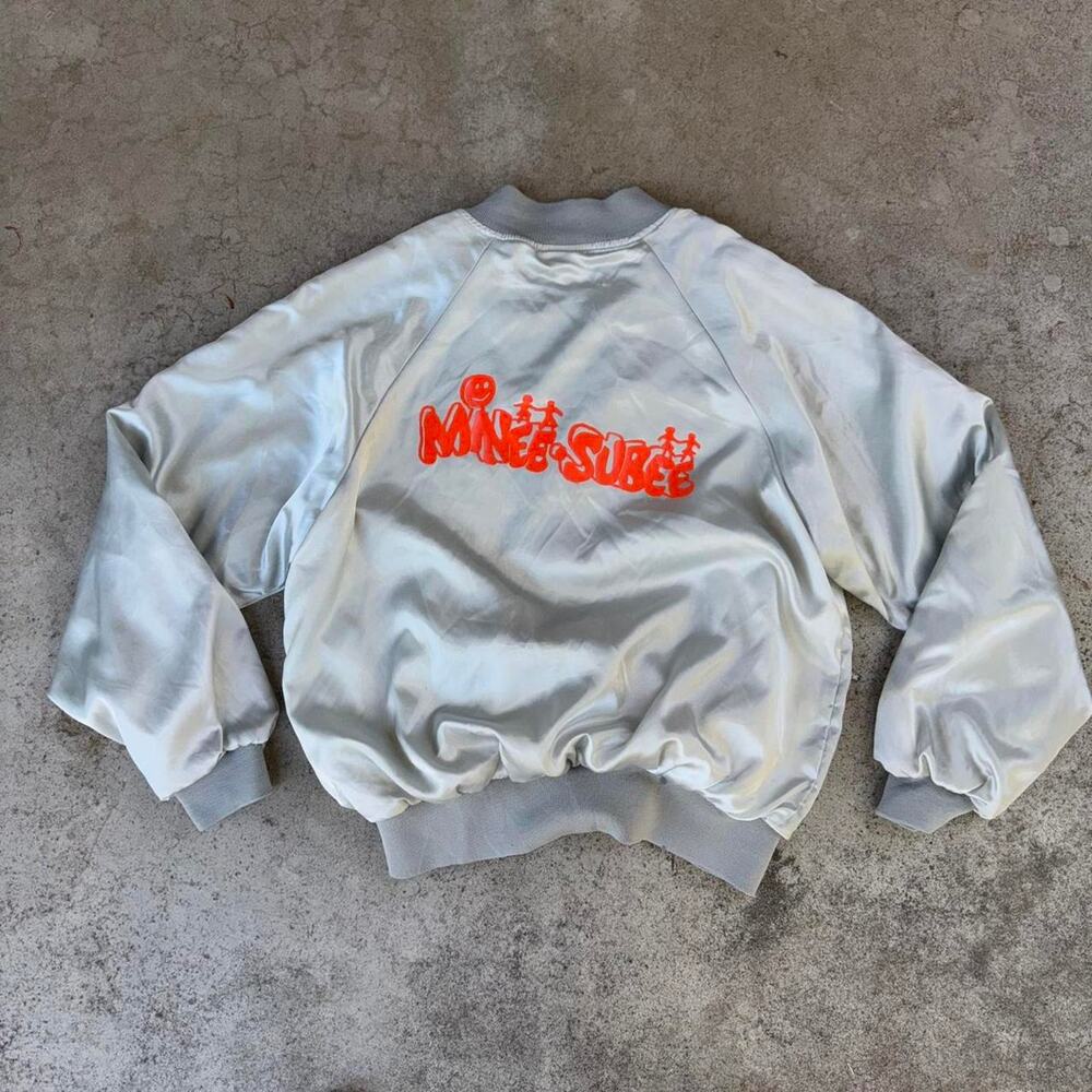 Vintage metalic silver bomber jacket